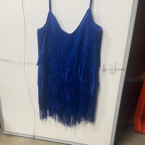 Showpo Royal Blue V-Neck Dress